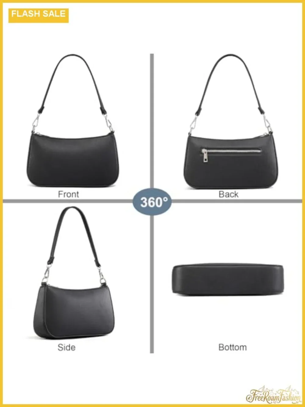 PU Leather Hobo Crossbody Bag Large Capacity Shoulder Purse with Adjustable